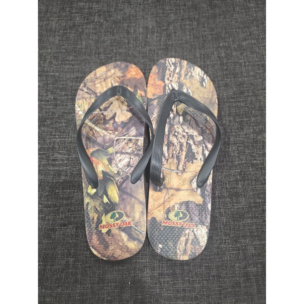 Mossy Oak Men's Camo Flip Flops Sandals Size Large L 11-12 Obsession Camouflage - Picture 2 of 3